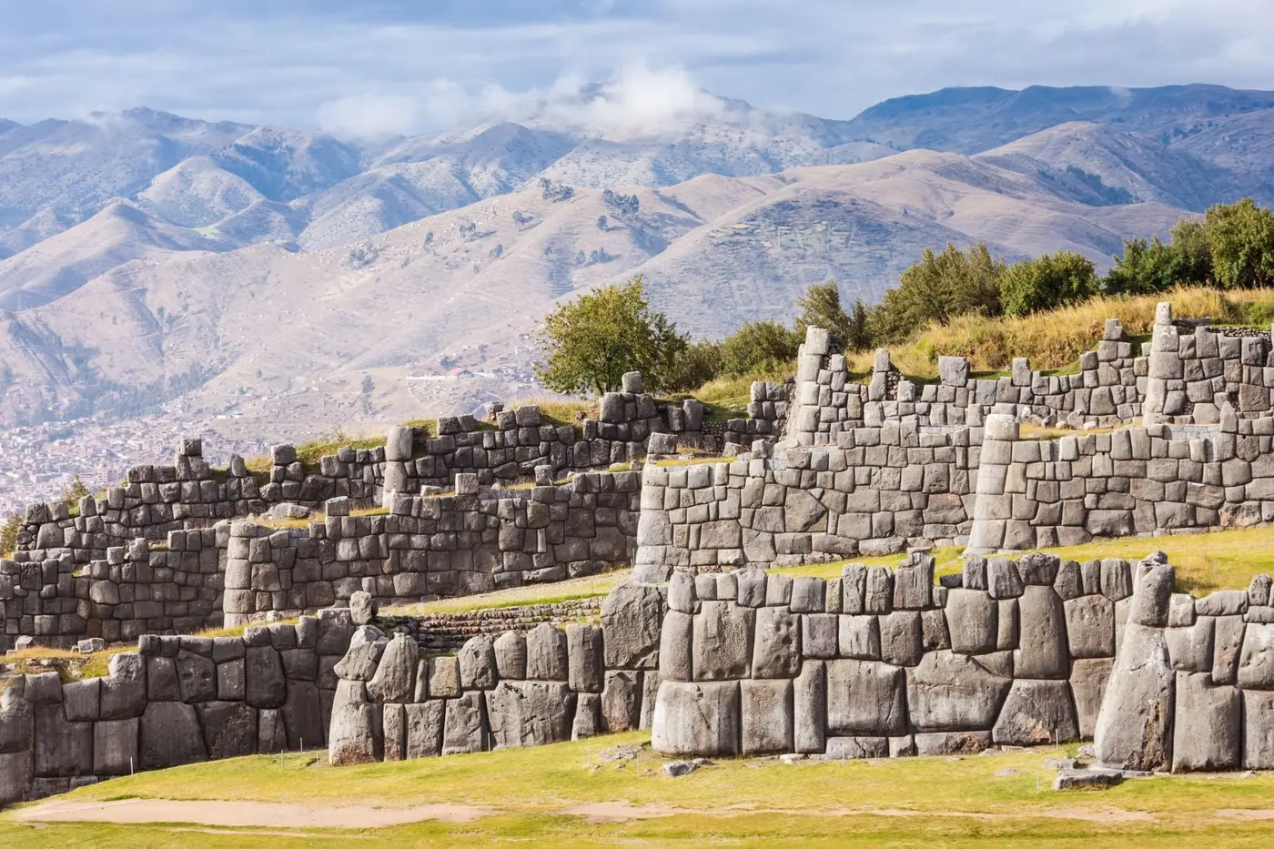 Monumental Inca stonework above Cusco