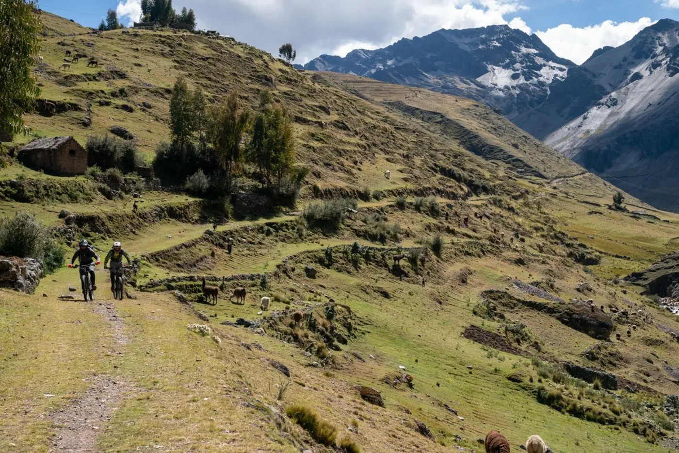 Mountain biking in the Peruvian Andes