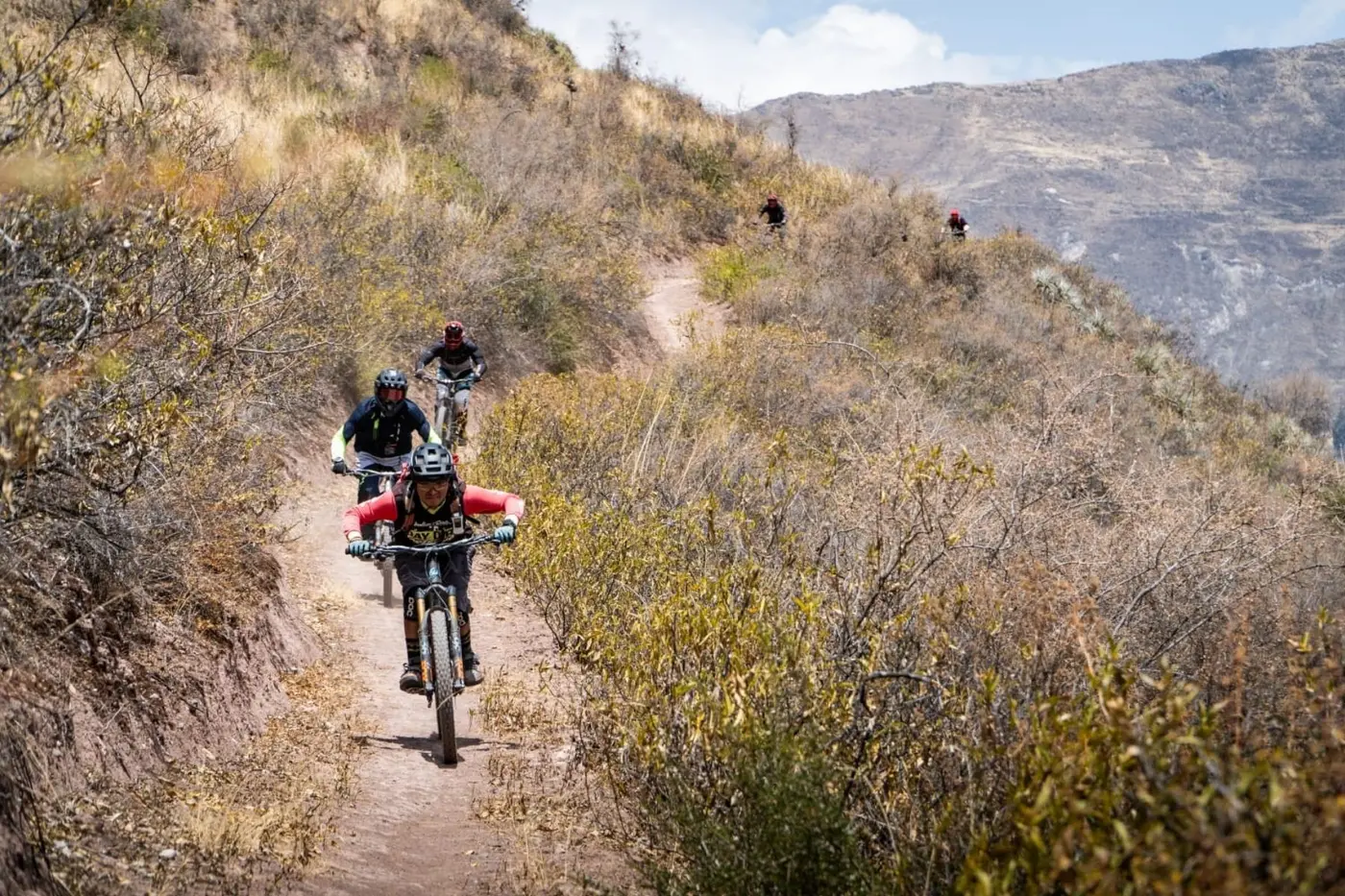 Mountain biking in the Peruvian Andes