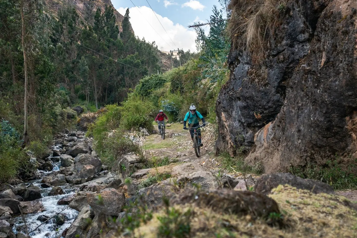 Mountain biking in the Peruvian Andes