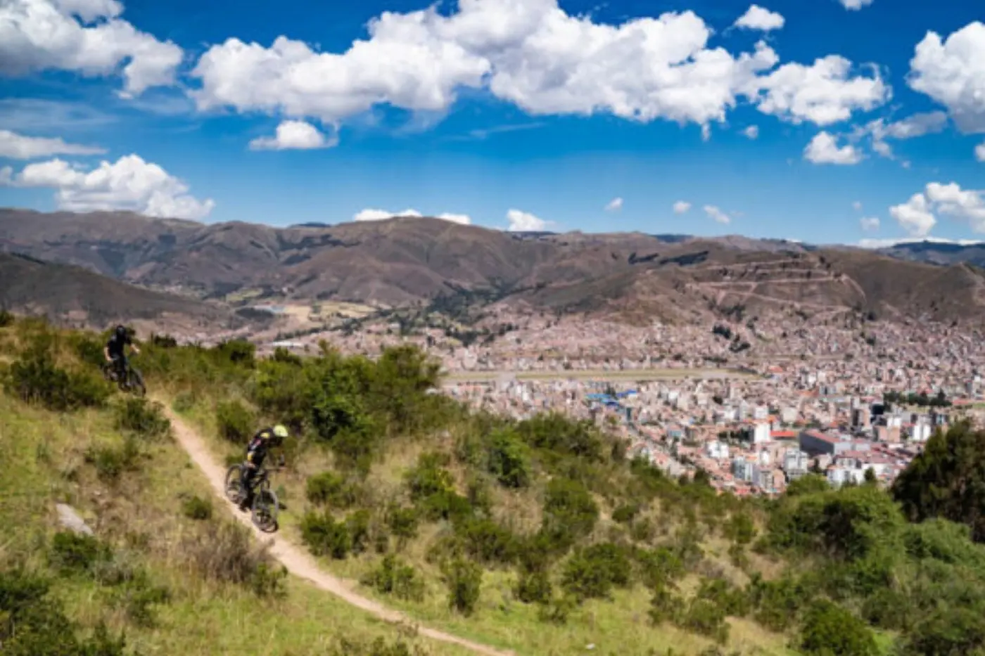 Mountain biking in the Peruvian Andes