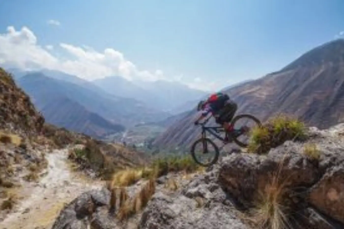 Mountain biking in the Peruvian Andes
